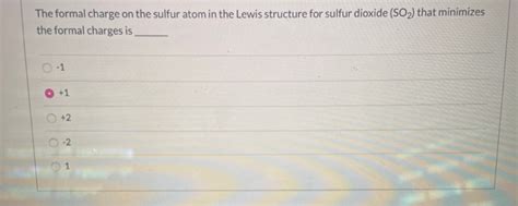 Lewis Structure For So2 With Formal Charges Of Zero