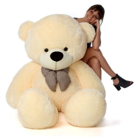 Cozy Cuddles Super Soft Huggable Jumbo Cream Giant Teddy Bear In