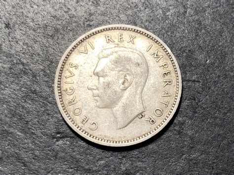 Sixpence Silver King George Vi South African Pence D Coin