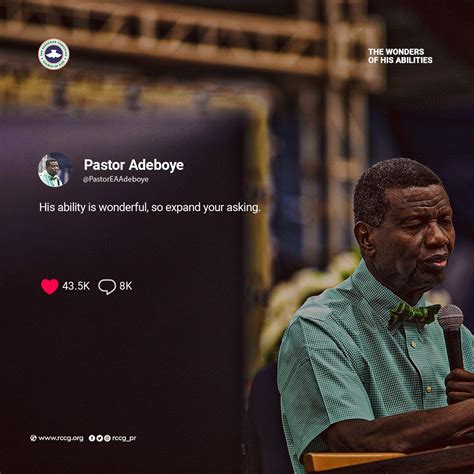 Rccg Holy Ghost Service On Twitter His Ability Is Wonderful So