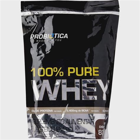 100 Pure Whey 825g Refil Chocolate Probiótica Submarino