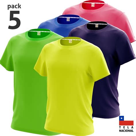 Pack Poleras Deportiva Dry Fit Antitranspirante Colores Cuotas