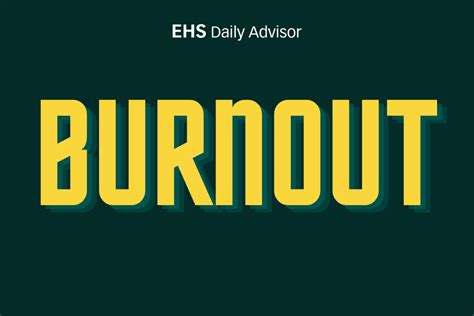 Infographic Burnout Ehs Daily Advisor