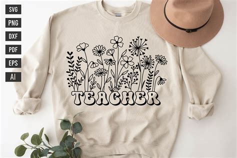 Teacher Flower Svg Teacher Svg Graphic By Dakhashop · Creative Fabrica