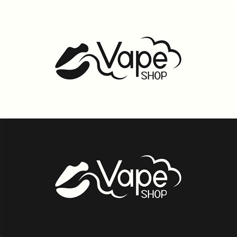 Vape Shop Minimalis Logo Vaporizer Smoke Cloud Lip 11141695 Vector