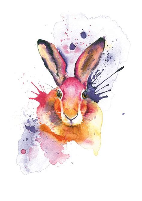 Hare Painting Hare Print Hare Art Print Hare Illustration Hare Etsy