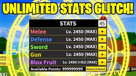 How To Get Unlimited Stats In Blox Fruits Youtube