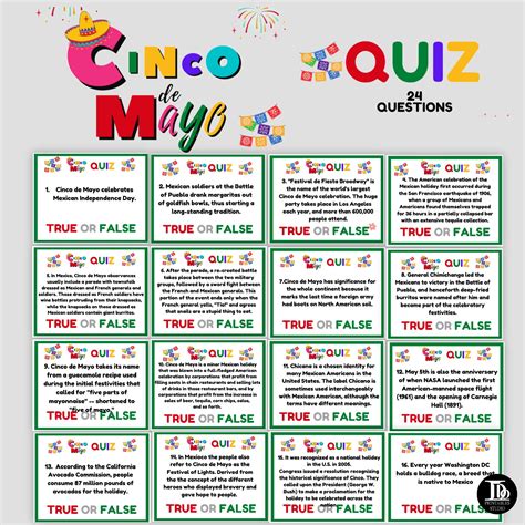 Cinco De Mayo Trivia Questions And Answers Printable Printable Word