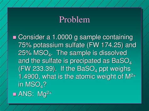 Gravimetric Analysis Assignment 5 Ppt Download