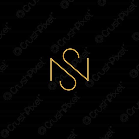 Letter S N Sn Ns Logo Design Simple Vector Stock Vector