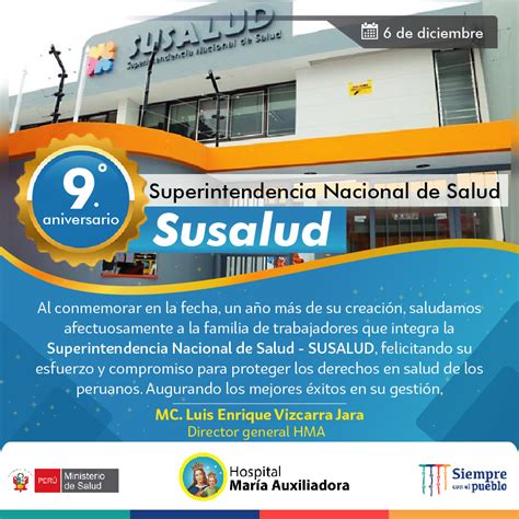 ¡feliz Aniversario Superintendencia Nacional De Salud Susalud