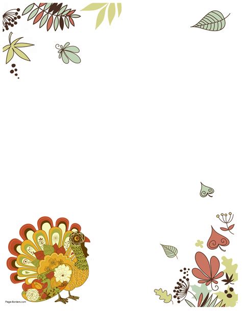 Free Thanksgiving Border Printables Many Designs Available