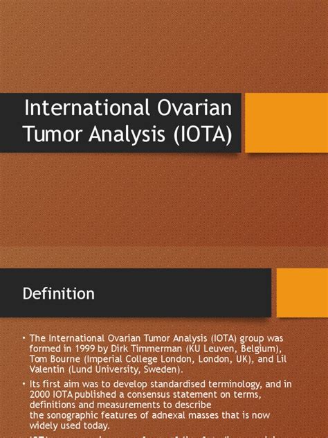 International Ovarian Tumor Analysis Iota Pdf Ovarian Cancer