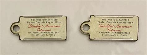 Oklahoma Disabled American Veterans Mini License Plate Key Chain