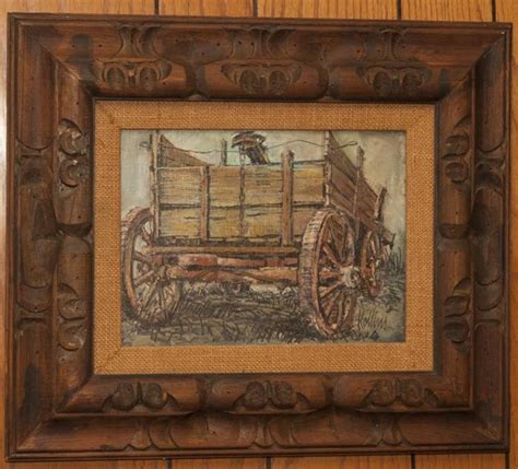 Lot Clayton M Rollins American Wagon Oil On Masonite