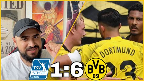 BVB gewinnt mit 6 1 in Mainz und zieht in nächste Runde ein