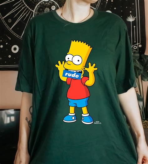 The Simpsons Bart Simpson Rude Mouth T Shirt Bart Simpson Etsy