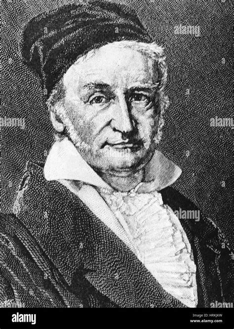 Carl Friedrich Gauß Deutscher Mathematiker Stockfotografie Alamy