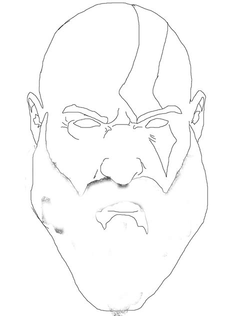 God Of War Kratos Face Drawing