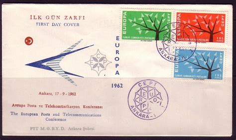 TÜRKEI MI NR 1843 1845 FDC EUROPA CEPT 1962 BAUM Briefmarken Peter