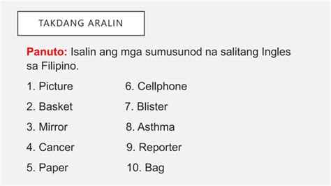 Mga Simulain Sa Pagsasalin Sa Filipino Mula Sa Ingles Pptx