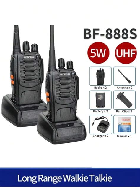 Baofeng 2 Uds Walkie Talkie Baofeng Bf 888s Radio Bidireccional 16ch