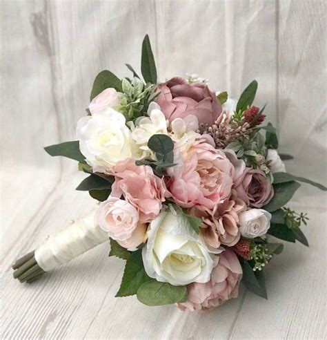 Etsy Wedding Bouquets Blush Bouquet Wedding Bridal Bouquet Peonies Romantic Bouquet Dusty