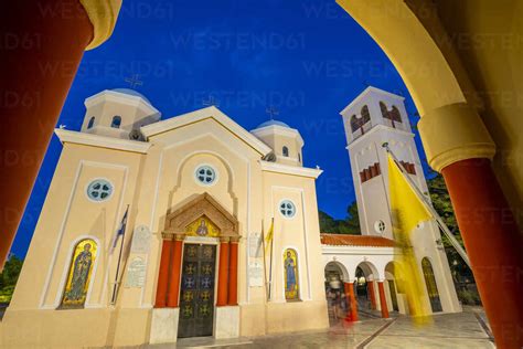 View Of Church Of Agia Paraskevi In Kos Town At Dusk Kos Dodecanese