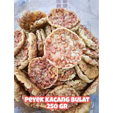 Jual Peyek Kacang Tanah Bulat Gr Shopee Indonesia