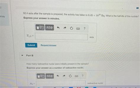 Solved A Sample Of The Radioactive Nuclide Pt Is Chegg