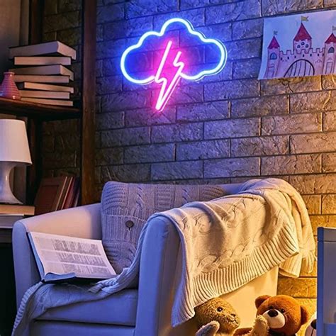 Koicaxy Neon Sign Cloud Led Neon Light Wall Light Wall Decor Battery