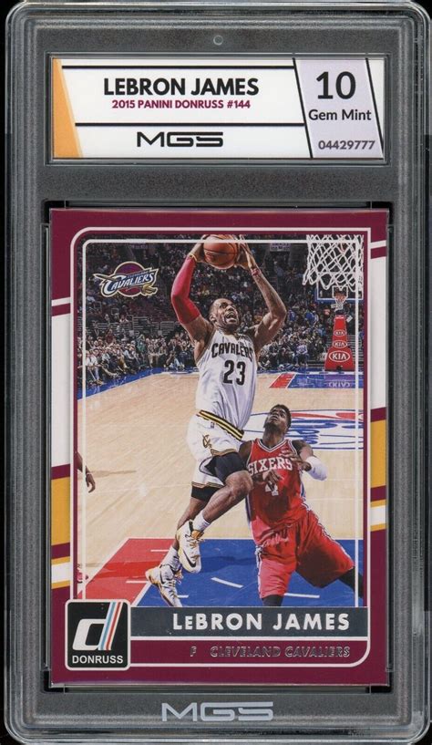 Panini Donruss Lebron James Mgs Graded Gem Mint Cleveland