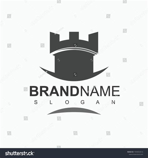 Strong Castle Logo Design Template Stock Vector Royalty Free