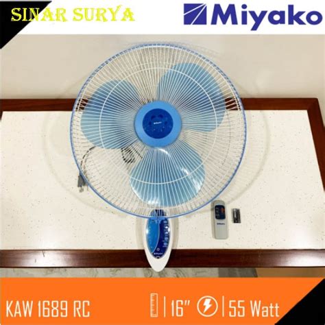 Jual Miyako Kaw Rc Wall Fan Kipas Angin Dinding Inch Remote