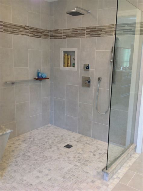 One level waterproof tile shower in Cleveland Ohio | Innovate Building ...