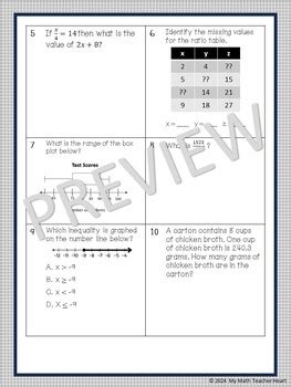 Eog Reviews Th Grade Math Bundle By My Math Teacher Heart Tpt