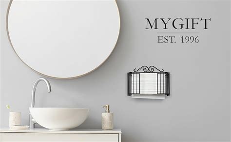 Myt Modern Black Metal Wire Bathroom Folded Paper Towel