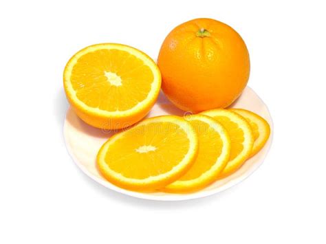 Oranges On A Plate Stock Photo Image Of Orange White 13024770