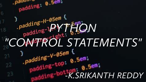 Python Control Statements 2 YouTube