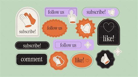 13 Social Media Stickers - Graphics | Motion Array