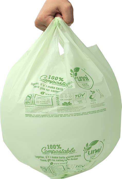 Buy Unni Compostable Bags With Handles Gallon Liter Count