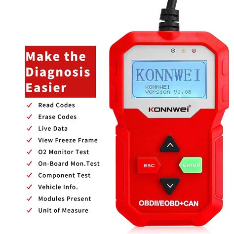 Konnwei OBD2 Scanner Universal OBD II Auto Diagnostic Scanner Car