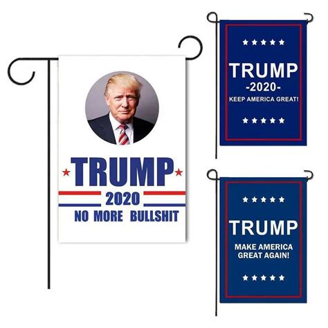 Hot Sale Three 45 30cm Trump 2020 Double Sided Flag Printed Donald