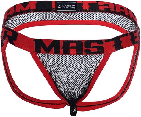 Buy Andrew Christian Master Net Arch Jock WAlmost Naked BlackRed