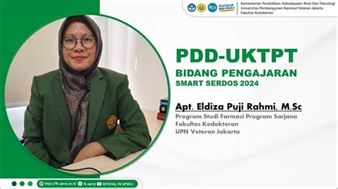 Pdd Uktpt Smart Serdos 2024 Bidang Pengajaran Eldiza Puji Rahmi Upn