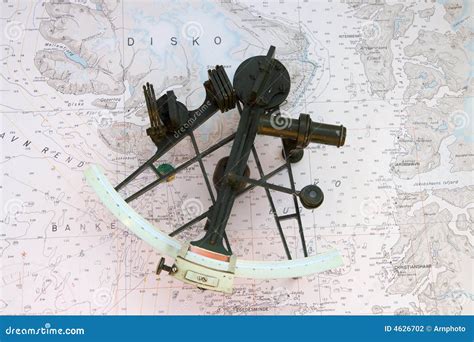 Sextant On A Chart Stock Photography Image 4626702