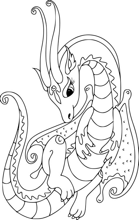 Coloriage Dragon Pour Fille Imprimer