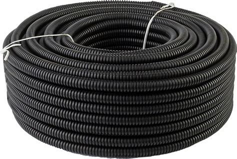 Ft Inch Split Wire Loom Conduit Polyethylene Tubing Black Color