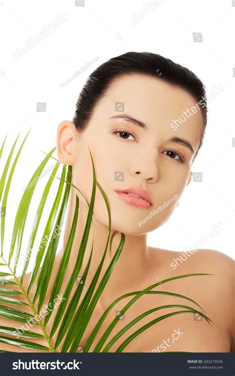 Portrait Nude Woman Palm Leaf Stock Photo 243219436 Shutterstock