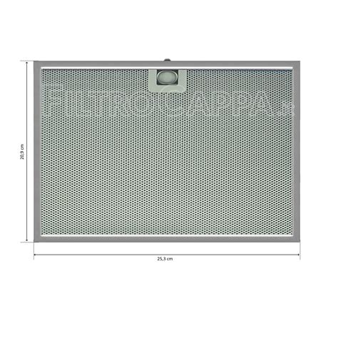 Filtro Metallico 25 3 X 20 9 Cm Per Cappa Faber IN NOVA X A90 133 0442 646